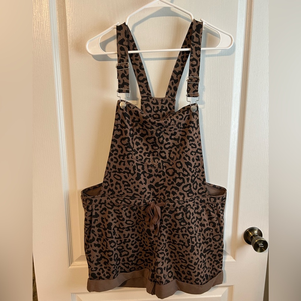 Leopard Print Overalls